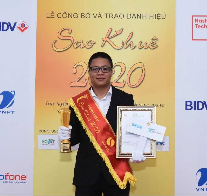 Sản phẩm BiFace nhận giải thưởng Sao Khuê 2020 2 Đại diện Beet Innovators nhận giải Sao khuê
